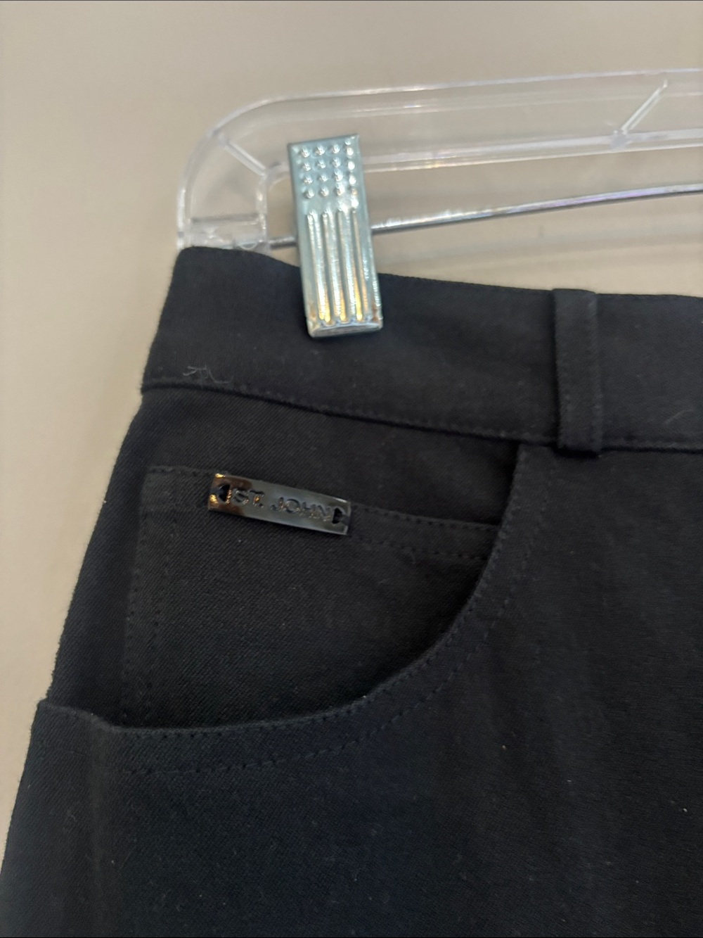 St John Sport By Marie Gray Black Classic Straight Fit emblelished side jeans - Picture 10 of 11